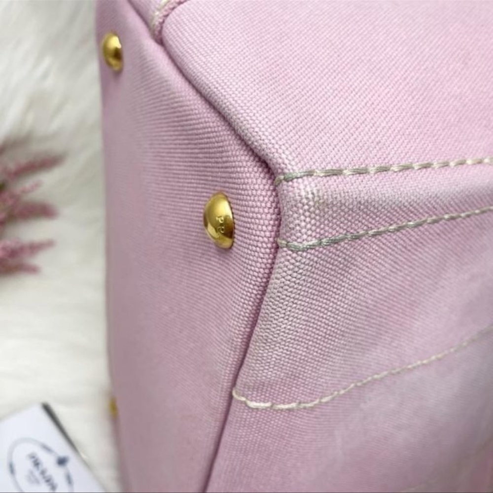 Prada pink Canapa Tote. EUC - Picture 4 of 6
